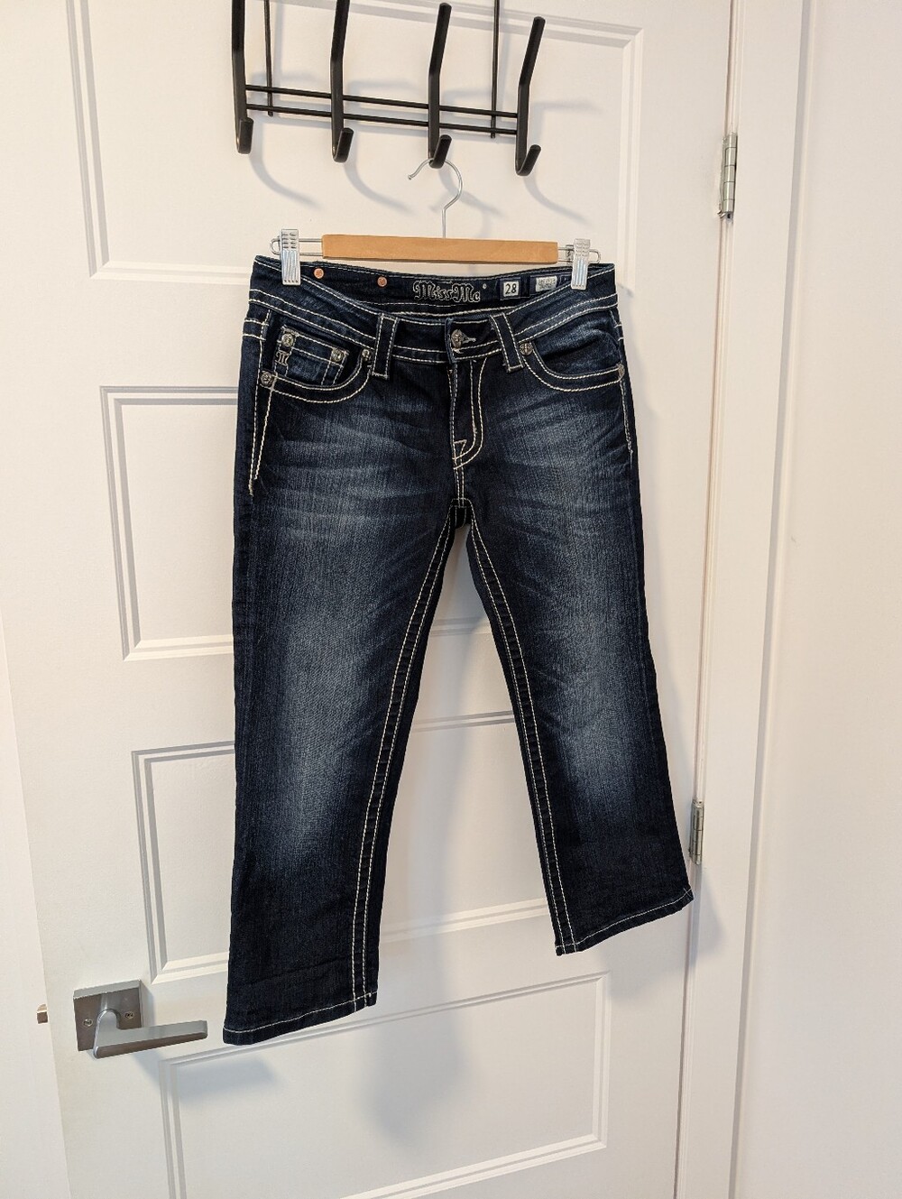 Miss Me/ Dark Indigo Denim Capri Sz 28